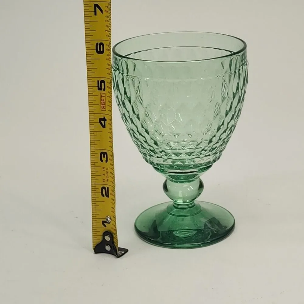 Villeroy & Boch Boston Water Goblet Green Coloured Glass Stemmed NEW